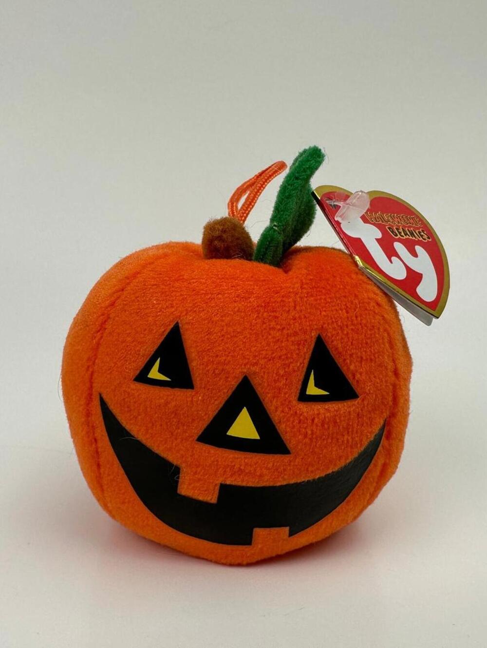 TY Halloweenie Beanie “Glow” the Halloween Pumpkin - Teenie Beanie! (3 inch)